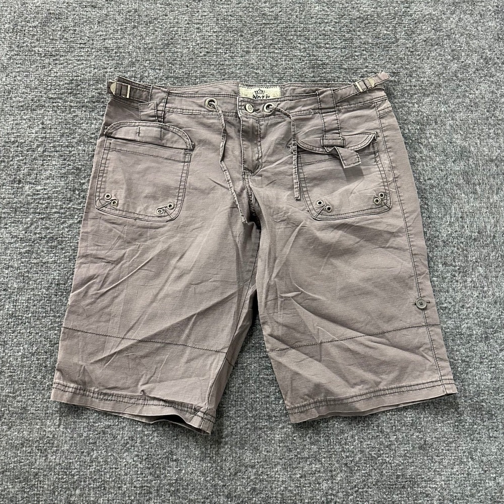 Nori Cargo Shorts Womens Size 13 Brown Ripstop Utility Outdoor Casual Stretch